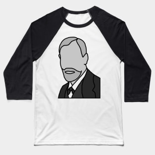 Sigmund Freud Illustration Baseball T-Shirt